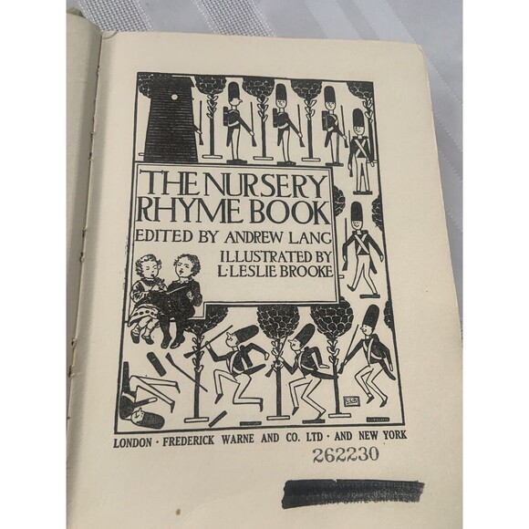 Vtg ‘The Nursery Rhyme Book’ by Andrew Lang Illust. By Leslie Brooke UK - Picture 8 of 10